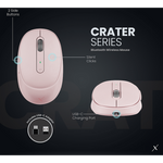 VolkanoX Crater Bluetooth Wireless Mouse - Rose - Rose - Computer Peripherals