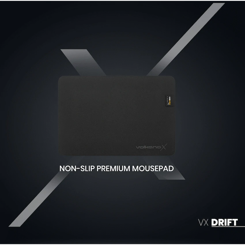 VolkanoX Drift Series Non-slip Premium Mousepad - Black - Computer Peripherals