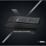 VolkanoX Ergo Bluetooth Wireless Keyboard - Black - Computer Peripherals