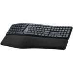 VolkanoX Ergo Bluetooth Wireless Keyboard - Black - Computer Peripherals