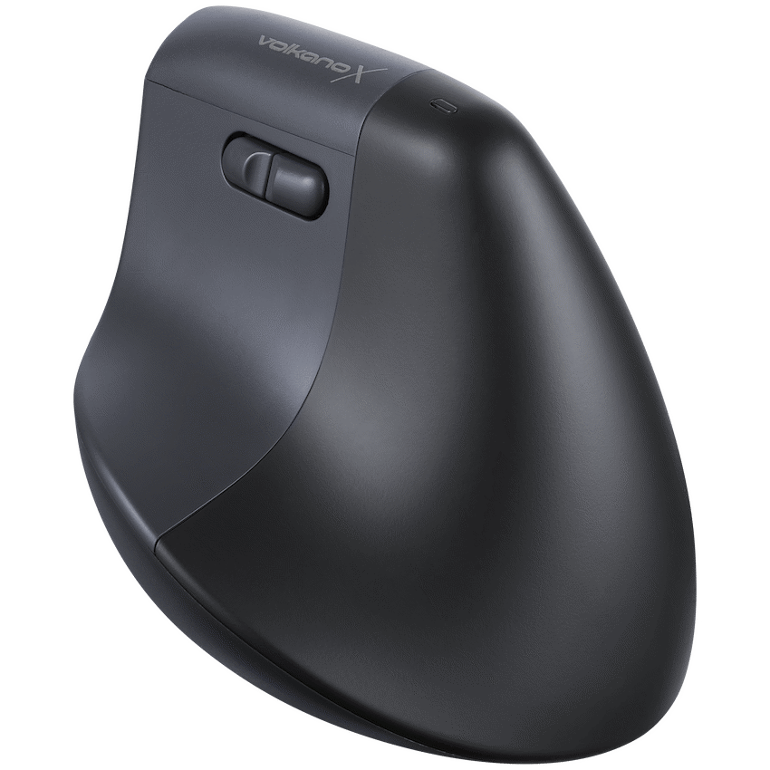 VolkanoX Ergo Bluetooth Wireless Mouse - Black - Computer Peripherals