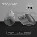 VolkanoX Ergo Bluetooth Wireless Mouse - Black - Computer Peripherals