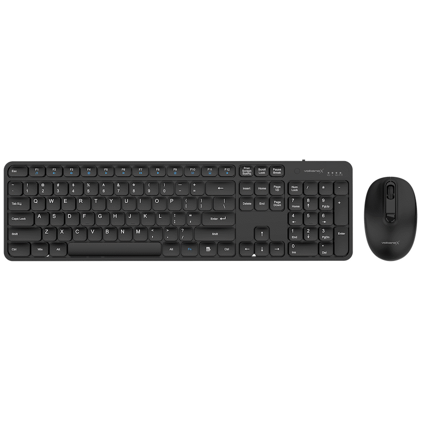 VolkanoX Garnet Bluetooth Wireless Keyboard and Mouse Combo - Black - Black - Computer Peripherals