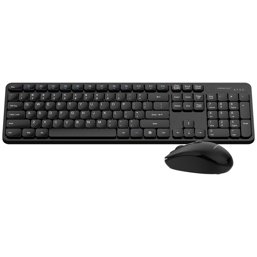 VolkanoX Garnet Bluetooth Wireless Keyboard and Mouse Combo - Black - Black - Computer Peripherals