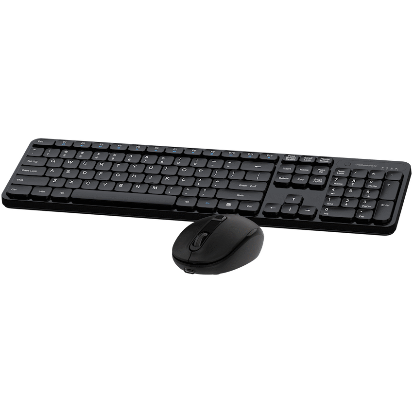 VolkanoX Garnet Bluetooth Wireless Keyboard and Mouse Combo - Black - Black - Computer Peripherals