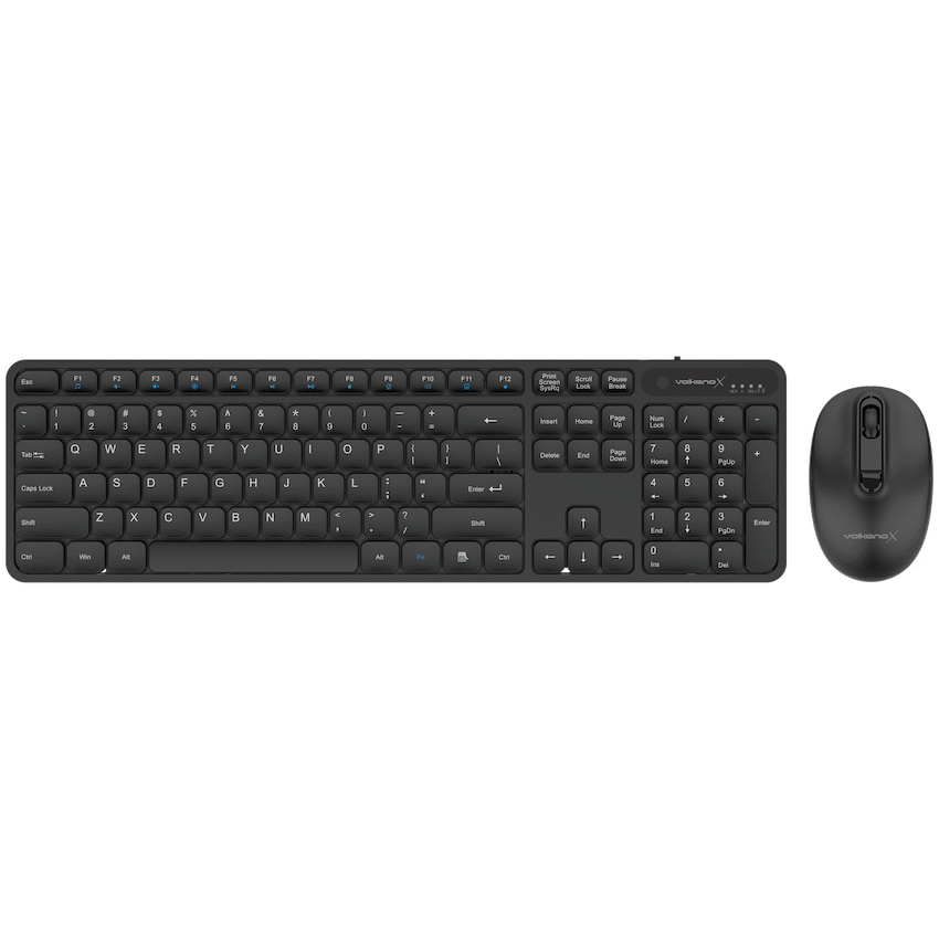 VolkanoX Garnet Bluetooth Wireless Keyboard and Mouse Combo - Black - Black - Computer Peripherals