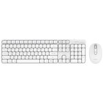 VolkanoX Garnet Bluetooth Wireless Keyboard and Mouse Combo - White - White - Computer Peripherals