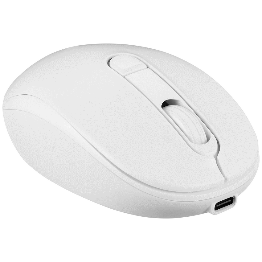 VolkanoX Garnet Bluetooth Wireless Keyboard and Mouse Combo - White - White - Computer Peripherals