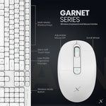 VolkanoX Garnet Bluetooth Wireless Keyboard and Mouse Combo - White - White - Computer Peripherals