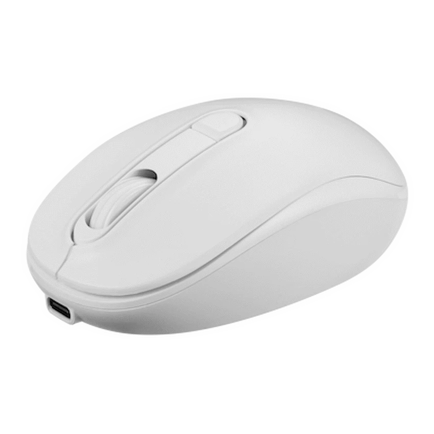VolkanoX Garnet Bluetooth Wireless Keyboard and Mouse Combo - White - White - Computer Peripherals