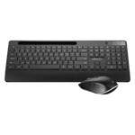 VolkanoX Gem Bluetooth Wireless Keyboard and Mouse - Black - Black - Computer Peripherals