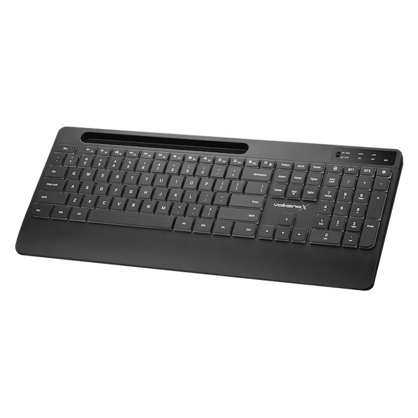 VolkanoX Gem Bluetooth Wireless Keyboard and Mouse - Black - Black - Computer Peripherals