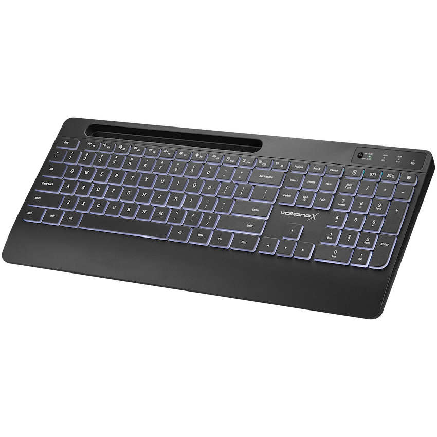 VolkanoX Gem Bluetooth Wireless Keyboard and Mouse - Black - Black - Computer Peripherals