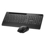 VolkanoX Gem Bluetooth Wireless Keyboard and Mouse - Black - Black - Computer Peripherals