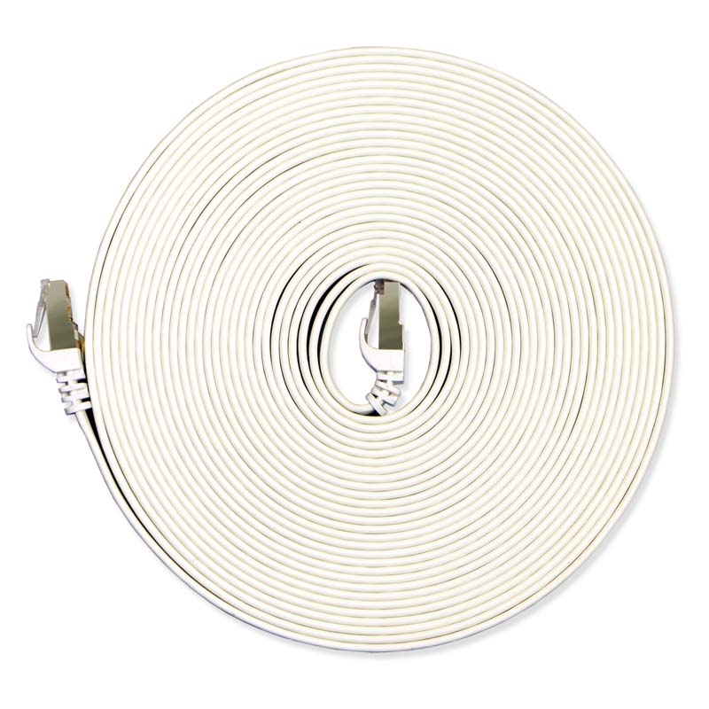 VolkanoX Giga Series Cat 7 Ethernet Cable 10m - White / Gold