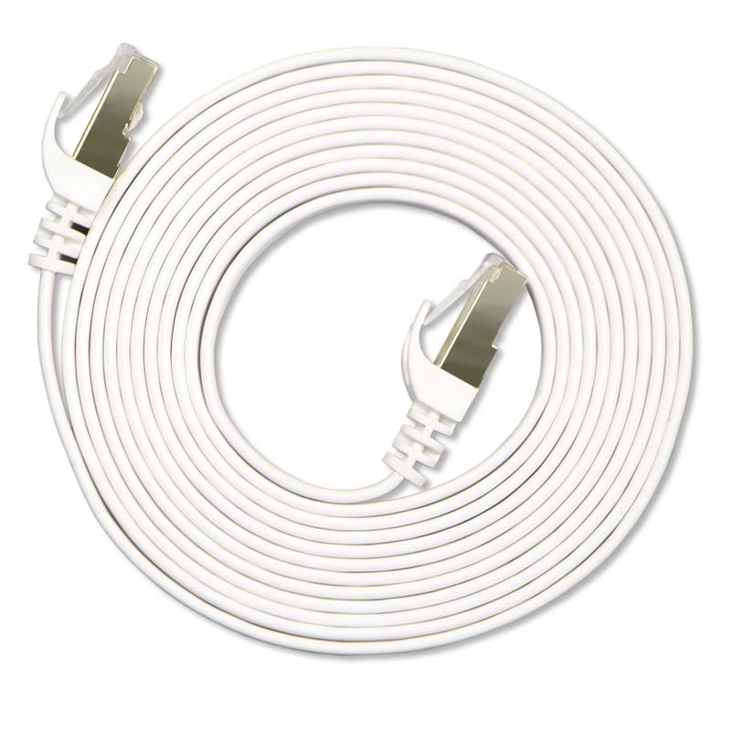 VolkanoX Giga Series Cat 7 Ethernet Cable 3m - White / Gold