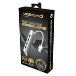 VolkanoX Media Series 4 port USB Hub with Power Adaptor