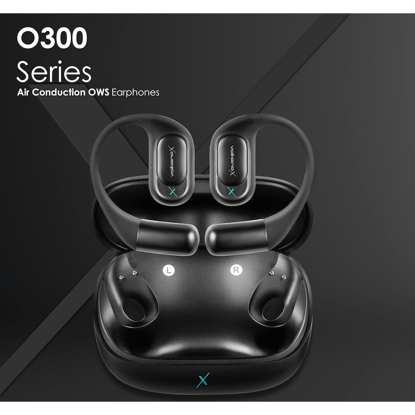VolkanoX O300 Air Conduction OWS Earphones - Black - Black - Audio