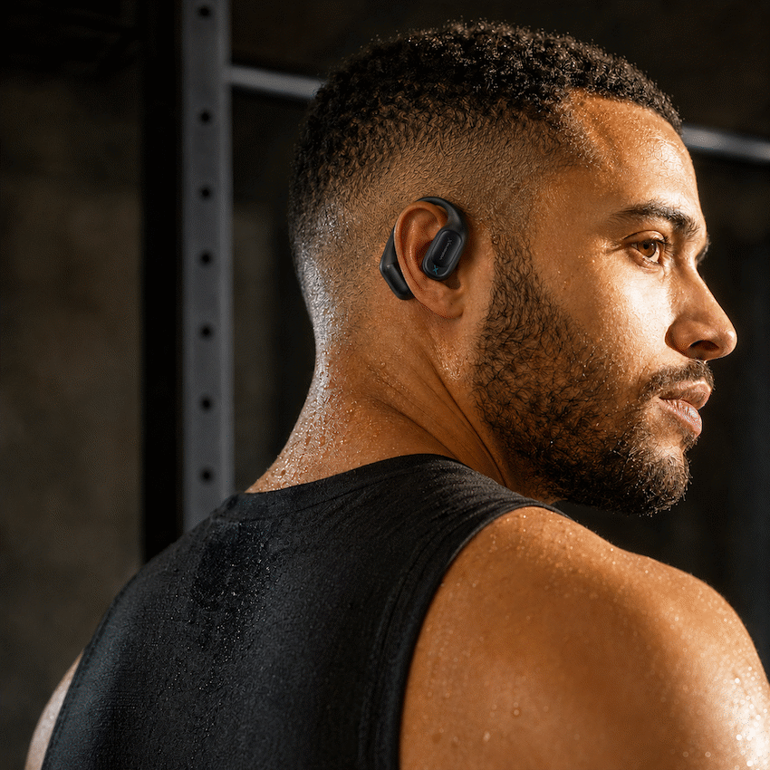 VolkanoX O300 Air Conduction OWS Earphones - Black - Black - Audio