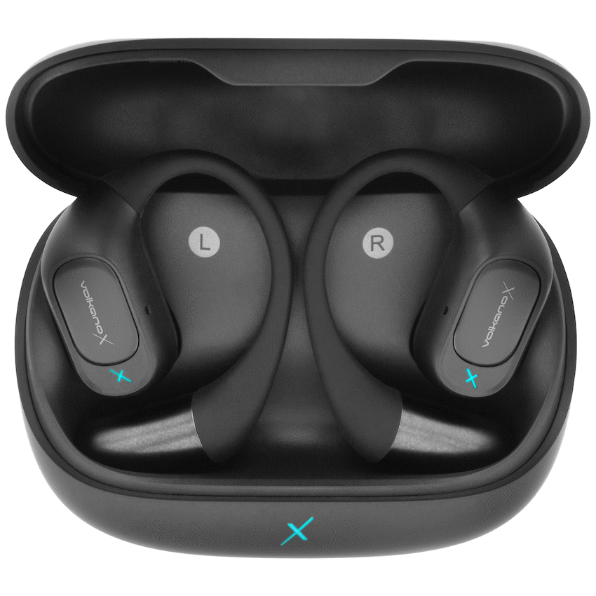 VolkanoX O300 Air Conduction OWS Earphones - Black - Black - Audio