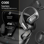 VolkanoX O300 Air Conduction OWS Earphones - Black - Black - Audio