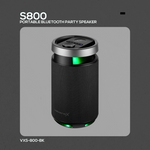 VolkanoX S800 Portable Bluetooth Party Speaker - Black - Black - Audio