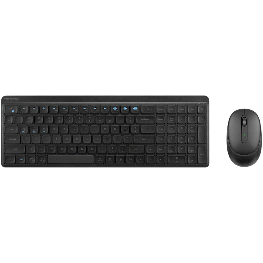 VolkanoX Scorch Bluetooth Wireless Keyboard and Mouse Combo - Graphite - Black - Computer Peripherals