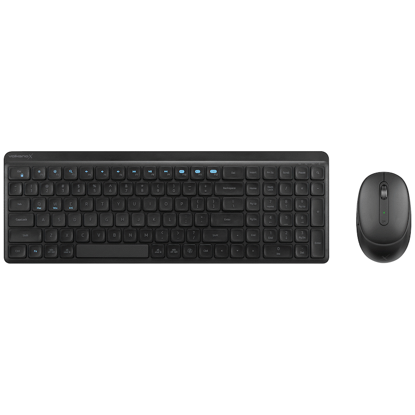 VolkanoX Scorch Bluetooth Wireless Keyboard and Mouse Combo - Graphite - Black - Computer Peripherals