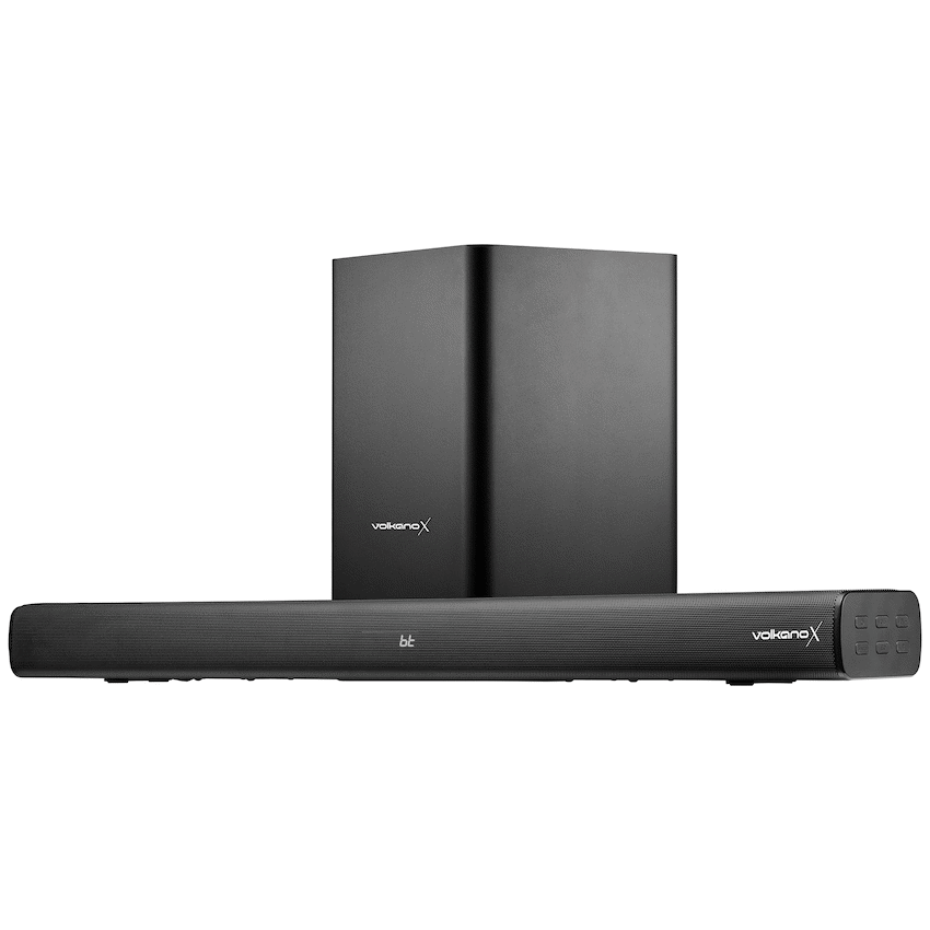 VolkanoX Supersonic 2 Series 2.1 200w Soundbar System with Wireless Subwoofer - Black - Black - Audio