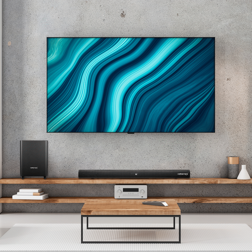 VolkanoX Supersonic 2 Series 2.1 200w Soundbar System with Wireless Subwoofer - Black - Black - Audio