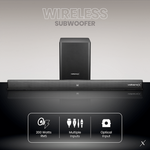 VolkanoX Supersonic 2 Series 2.1 200w Soundbar System with Wireless Subwoofer - Black - Black - Audio