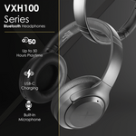 VolkanoX VXH100 Bluetooth Headphones with ANC - Black - Black - Audio