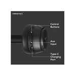 VolkanoX VXH300 Hybrid Active Noise Cancelling Bluetooth Headphones - Black - Black