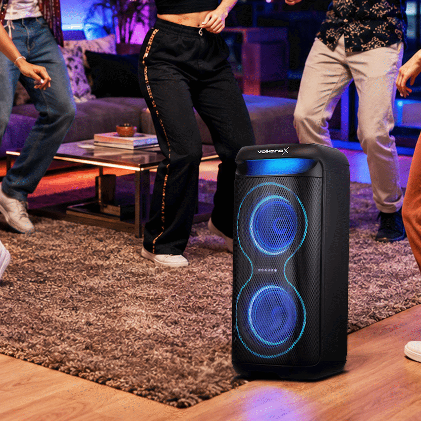 VolkanoX VXP200 Dual 6.5’’ Party Speaker - Black - Black - Audio