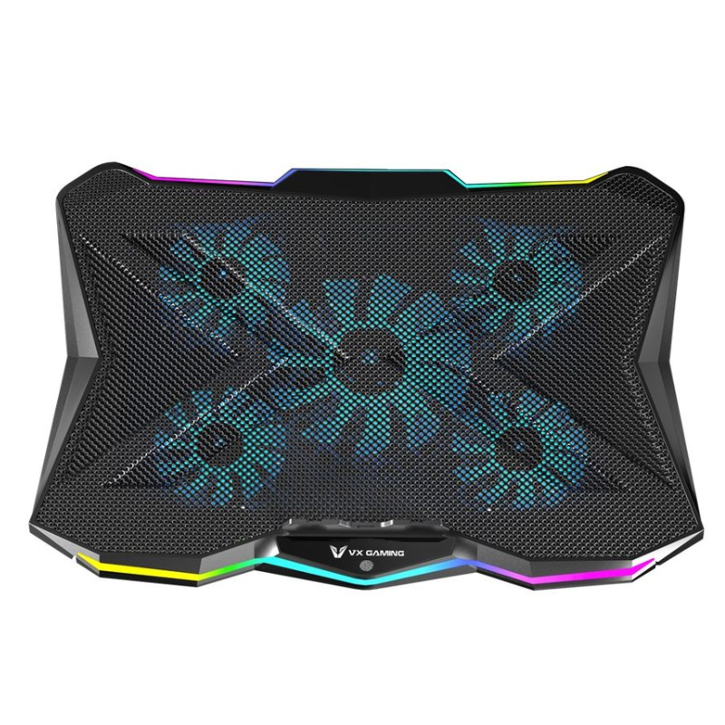 VX Gaming Boreas Series 5 Fan 17-inch Notebook Cooling Stand - Black - Black