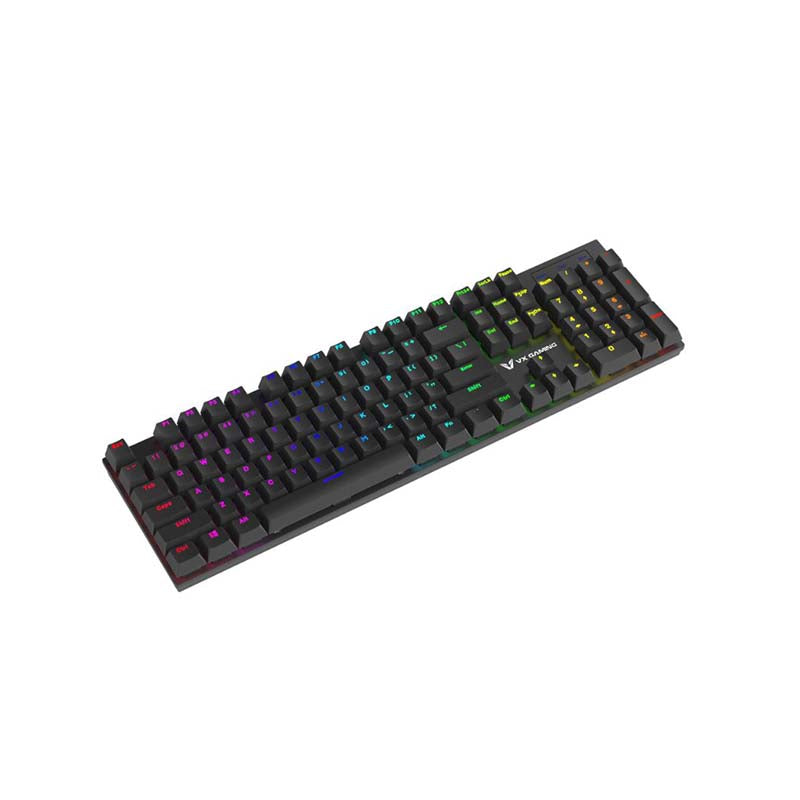 VX Gaming Floki RGB Full Mechanical Keyboard - Black - Black