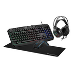 VX Gaming Heracles Series 4-in-1 Gaming Combo - Black - Black