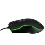 VX Gaming Hypnos Series Gaming Mouse with Rainbow Lighting - Black - Black