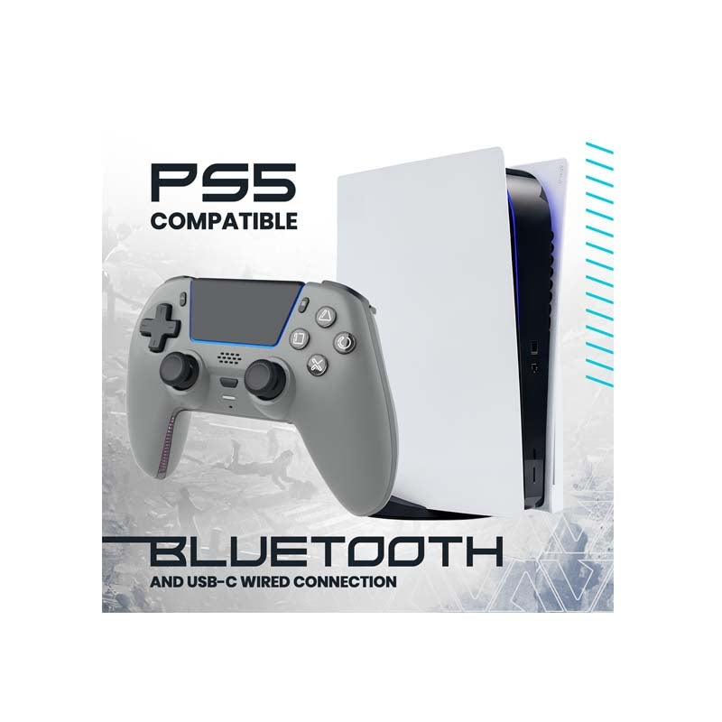 VX Gaming Lunaris Series Wireless Controller - Grey - Grey - Gaming