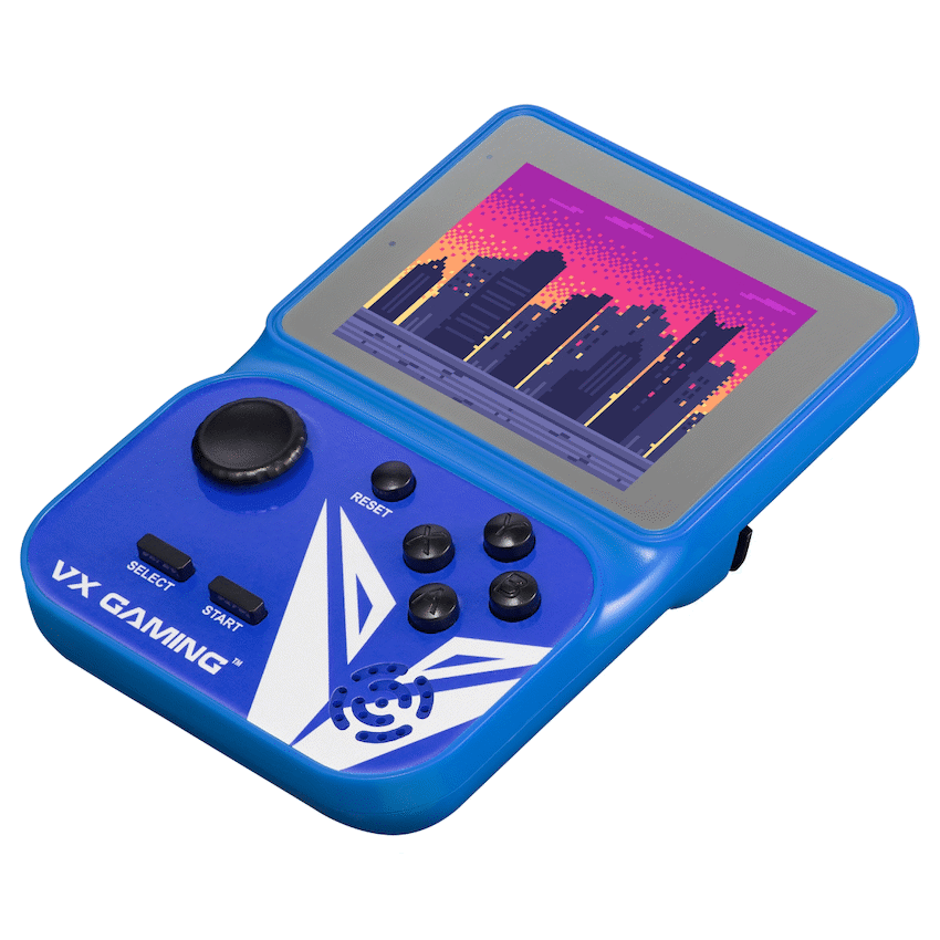 VX Gaming Nostalgia Series Handheld Retro Game Station with 4gb Micro SD - Blue - Blue - Gaming