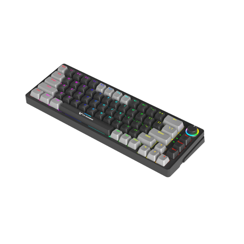 VX Gaming Sun-Wukong RGB Hot Swappable Mechanical Keyboard - Grey/Black - Grey