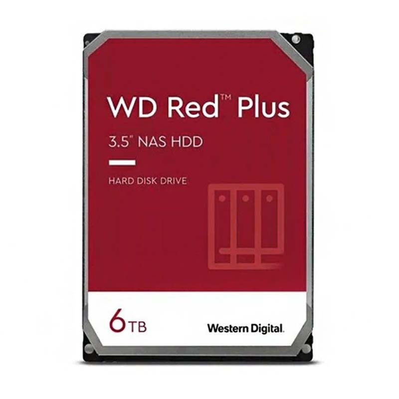 Western Digital Plus NAS 6TB 3.5 inch SATA Internal HDD - Red - Red