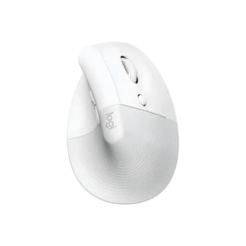Logitech Lift Vertical Ergonomic Mouse - Off-White/Pale Grey - White/Grey