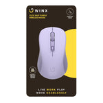 WINX CLICK Easy 1600DPI 2.4GHz Wireless Mouse - Purple - Purple