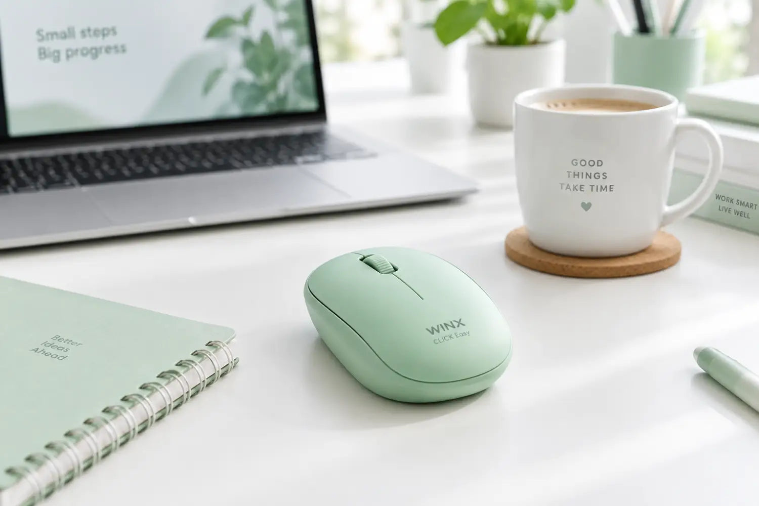 WINX CLICK Easy 1600DPI 2.4GHz Wireless Mouse - Green