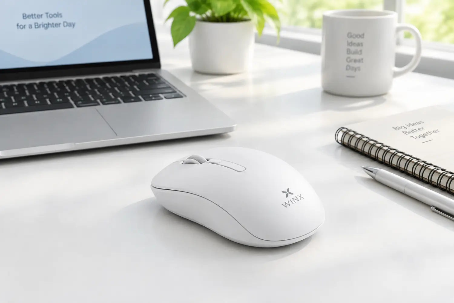 WINX CLICK Easy 1600DPI 2.4GHz Wireless Mouse - White