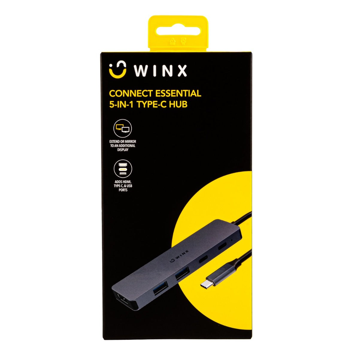 Winx Connect Essential 5-In-1 Type C Hub - Grey