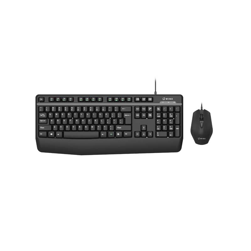 Winx Do Essential Wired Keyboard and Mouse Combo - Black - Black