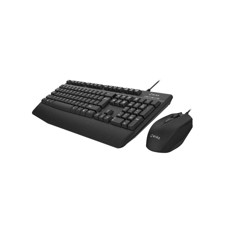 Winx Do Essential Wired Keyboard and Mouse Combo - Black - Black