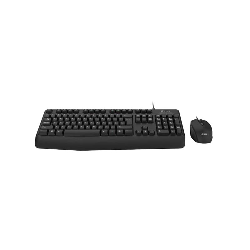 Winx Do Essential Wired Keyboard and Mouse Combo - Black - Black